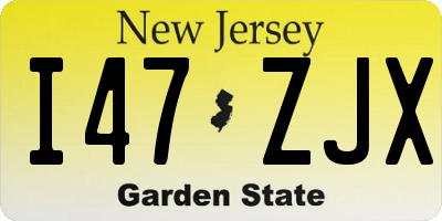 NJ license plate I47ZJX