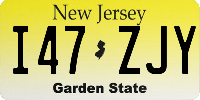 NJ license plate I47ZJY