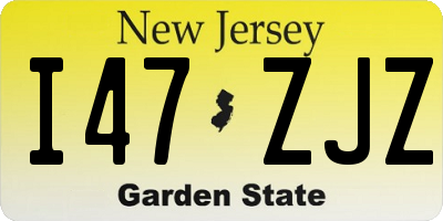 NJ license plate I47ZJZ