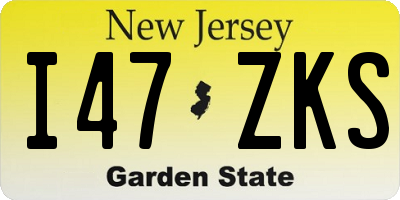 NJ license plate I47ZKS