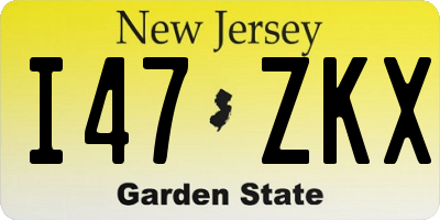 NJ license plate I47ZKX