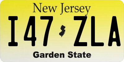 NJ license plate I47ZLA