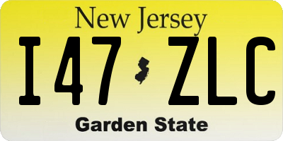 NJ license plate I47ZLC