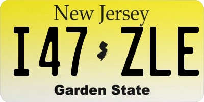NJ license plate I47ZLE