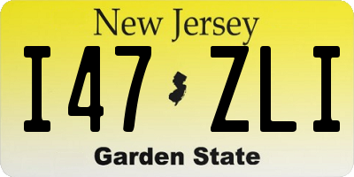 NJ license plate I47ZLI