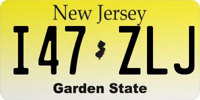 NJ license plate I47ZLJ
