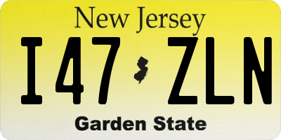 NJ license plate I47ZLN