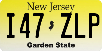 NJ license plate I47ZLP