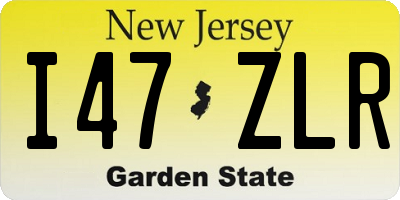 NJ license plate I47ZLR
