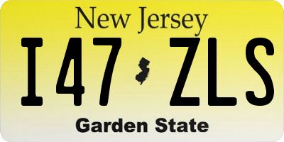 NJ license plate I47ZLS