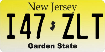 NJ license plate I47ZLT