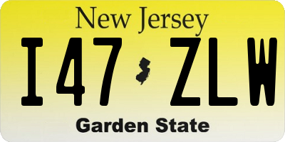 NJ license plate I47ZLW