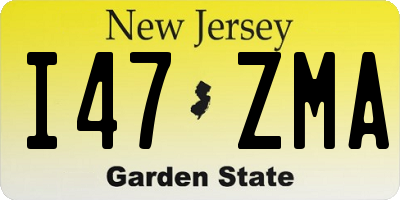 NJ license plate I47ZMA