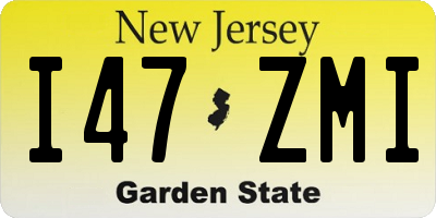 NJ license plate I47ZMI