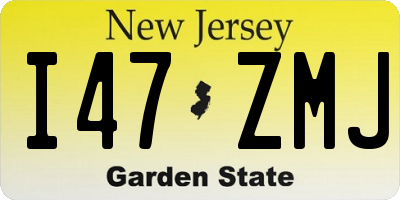 NJ license plate I47ZMJ