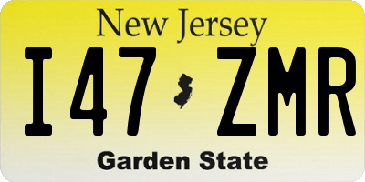 NJ license plate I47ZMR