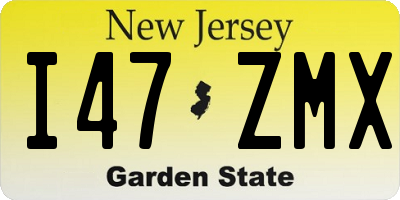 NJ license plate I47ZMX