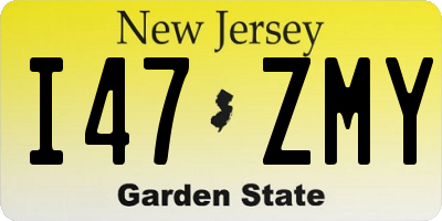 NJ license plate I47ZMY