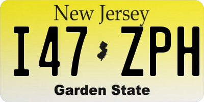 NJ license plate I47ZPH