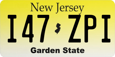 NJ license plate I47ZPI