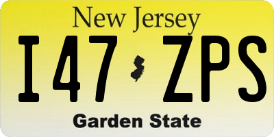 NJ license plate I47ZPS