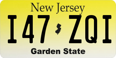 NJ license plate I47ZQI