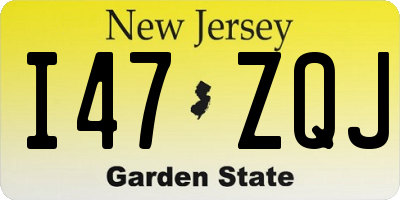 NJ license plate I47ZQJ