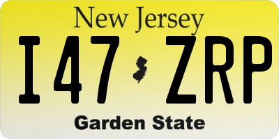 NJ license plate I47ZRP