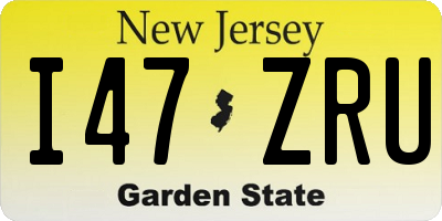NJ license plate I47ZRU