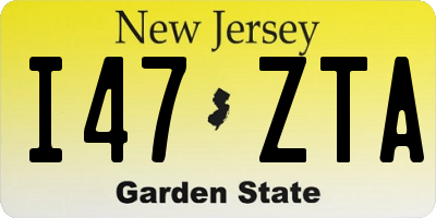 NJ license plate I47ZTA