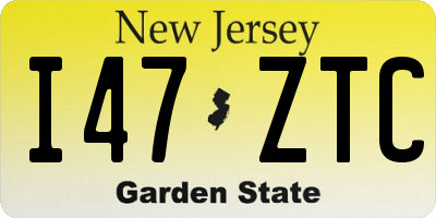 NJ license plate I47ZTC