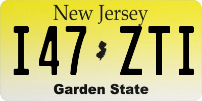 NJ license plate I47ZTI