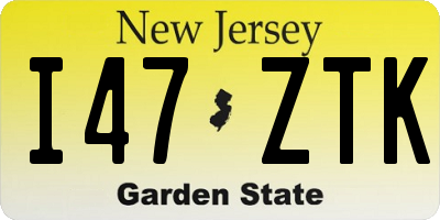 NJ license plate I47ZTK