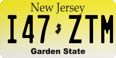 NJ license plate I47ZTM