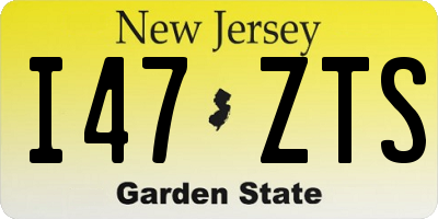 NJ license plate I47ZTS