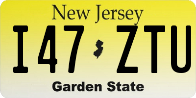 NJ license plate I47ZTU