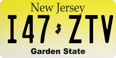 NJ license plate I47ZTV