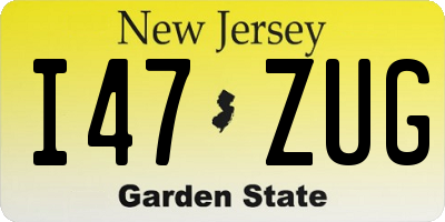 NJ license plate I47ZUG
