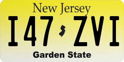 NJ license plate I47ZVI