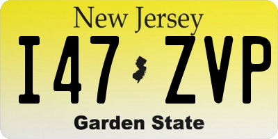 NJ license plate I47ZVP