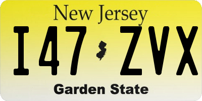 NJ license plate I47ZVX
