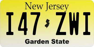 NJ license plate I47ZWI