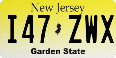 NJ license plate I47ZWX