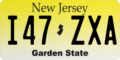 NJ license plate I47ZXA