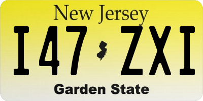 NJ license plate I47ZXI
