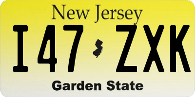 NJ license plate I47ZXK