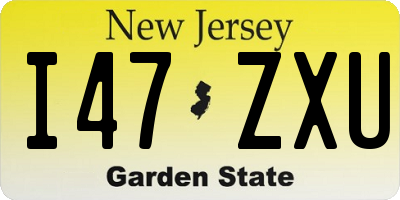 NJ license plate I47ZXU