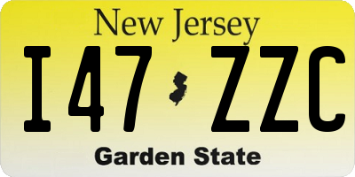 NJ license plate I47ZZC