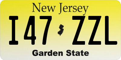 NJ license plate I47ZZL