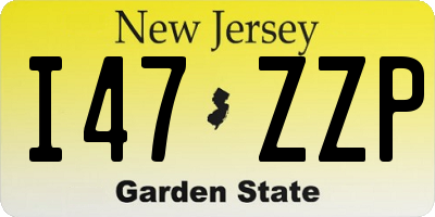 NJ license plate I47ZZP